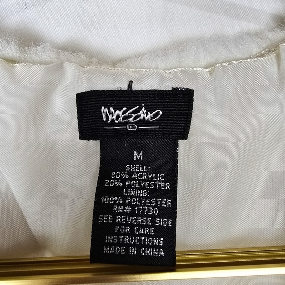 Vintage Y2k Mossimo White Faux Fur Tie Front Vest - Picture 5 of 6